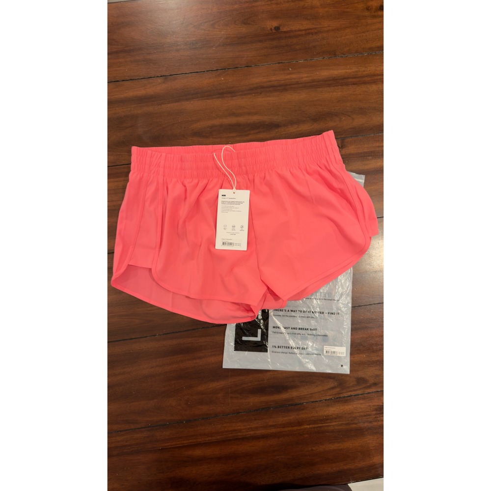 LSKD Energy 1.8 Training Short Pink Lemonade XL Reflective Logo NEW NWT